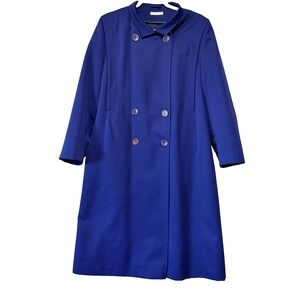 VTG Forecaster International Ladies Blue Jacket Size 13/14‎ Hong Kong 46" Long